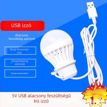 USB LED-izzó 5V alacsony feszültségű, kempinghez és éjjeli világításhoz