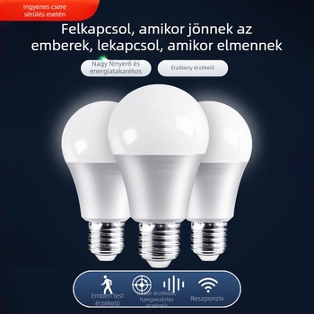 E27 infravörös mozgásérzékelős fénycső lépcsőházhoz és folyosóhoz – hang- és fényvezérlés