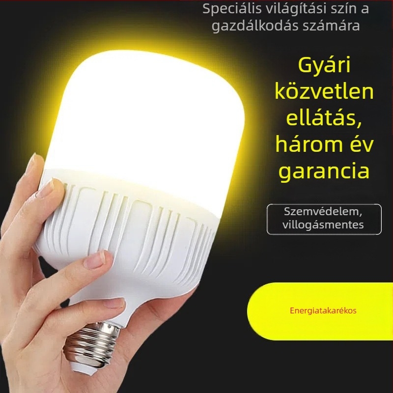 LED meleg fényű izzó E27-es foglalattal, meleg sárga fény, ultra fényes, energiatakarékos otthoni használatra