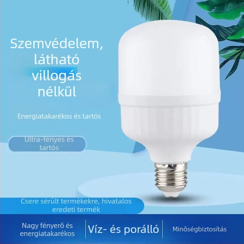 LED lámpa E27, rendkívül fényes, fehér fény, energiatakarékos, otthoni használatra