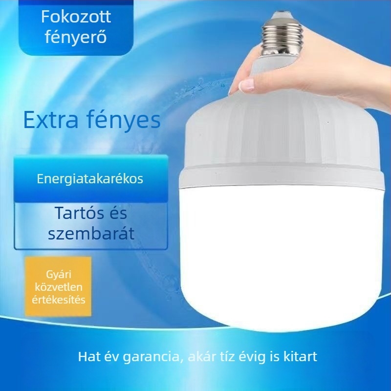 LED lámpa E27, rendkívül fényes, fehér fény, energiatakarékos, otthoni használatra