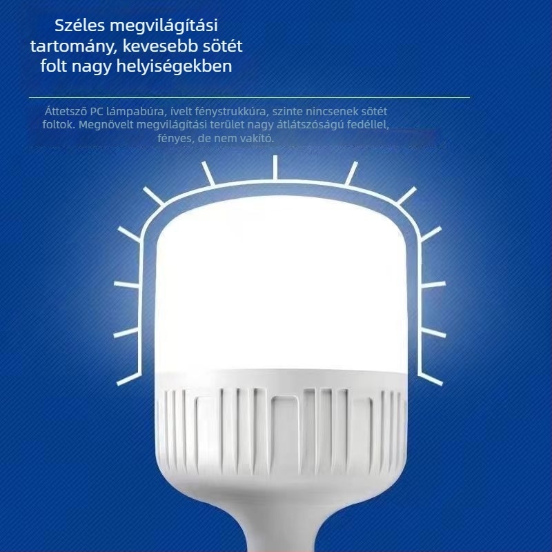 LED lámpa E27, rendkívül fényes, fehér fény, energiatakarékos, otthoni használatra