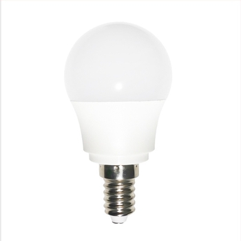 LED izzó műanyag bevonatú alumínium házzal, 5W, E14 csavaralj, 360° sugarú fény, IP65, energiahatékony LED fényforrás, modell QP6038