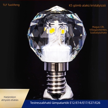 LED kristályizzó, 3W, E12 alap, beltéri és kültéri lámpákhoz, csillárhoz