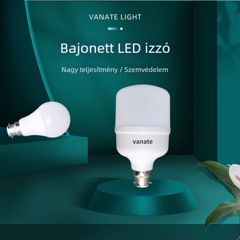 Versatile bajonett LED izzó, nagy fényerő, energiatakarékos, szembarát, állandó áram, vibrálásmentes, alumínium-plasztikusház, B22 foglalat, 220V, 1620 lm