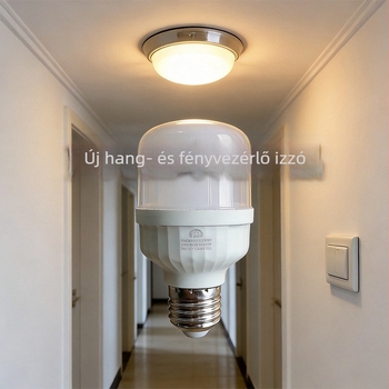 Xinhua Lighting LED lámpa hang- és fényvezérléssel, teljes fényerő a folyosón, 5W/10W, E27 foglalat