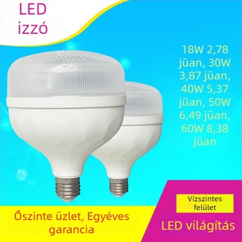 LED energiatakarékos gömbizzó, E27 foglalat, nagy fényerő, 180° fénycsóva-szög, nem dimmelhető, otthoni világításra