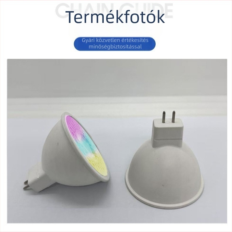 RGB MR16 LED spotlámpa szabályozható színnel és tompítással, beltéri használatra, 220V