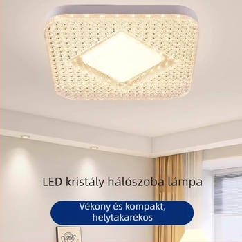LED kristály gömblámpa E27-es csavaros bázissal, balkonyra, hálószobába, nappaliba és dolgozószobába, háromszínű fényváltás