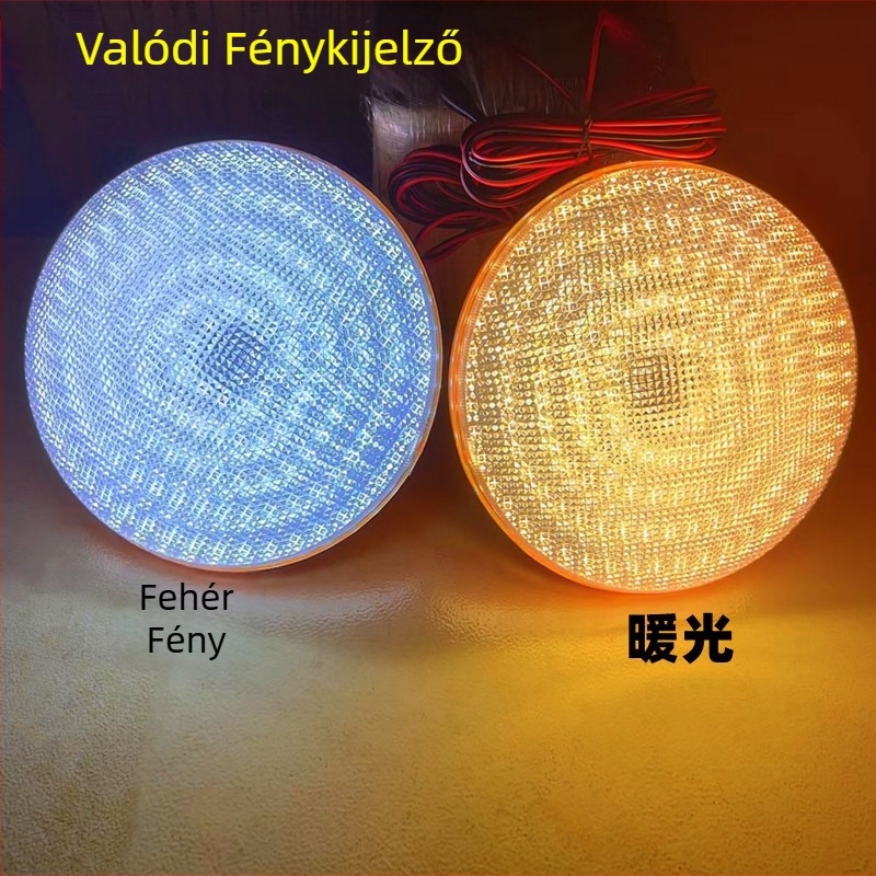 LED repülő tányér lámpa, IP65, 2300 lm, E27 foglalat, USB táplálás, 12V DC, műanyag test