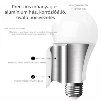 LED izzó 110V, E27/E14 foglalat, A19A forma, 80 lm, 30° fénysugár, állandó áram