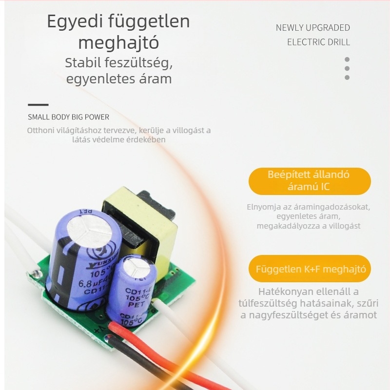 LED izzó 110V, E27/E14 foglalat, A19A forma, 80 lm, 30° fénysugár, állandó áram