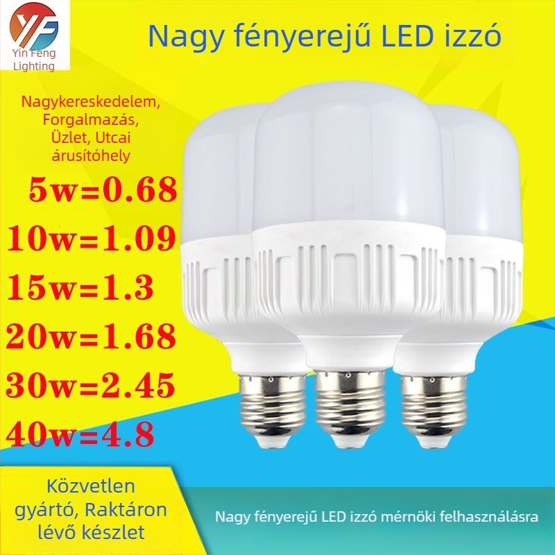 Műanyag gömb LED lámpa, nagy fényerő, nagy teljesítmény, energiatakarékos