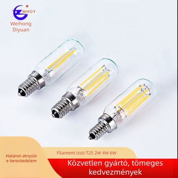 T25 6W LED filamentlámpa, retro stílus, foglalat E12/E14, 110-240V