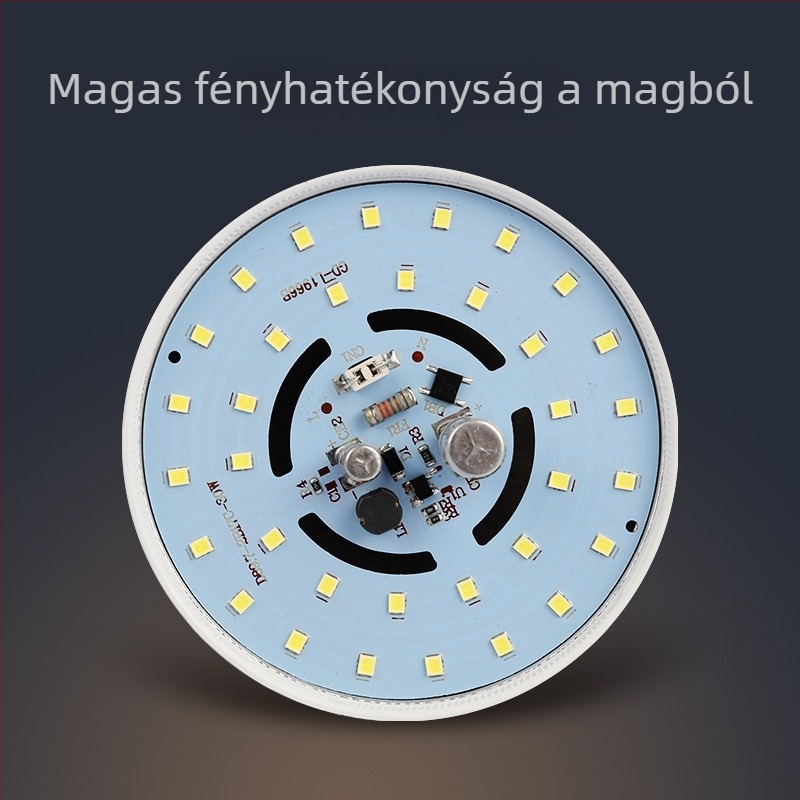 LED gömblámpa műanyag házzal és alumínium burkolattal, E27 foglalat, energiatakarékos, rendkívül fényes otthoni megvilágításhoz, IP65