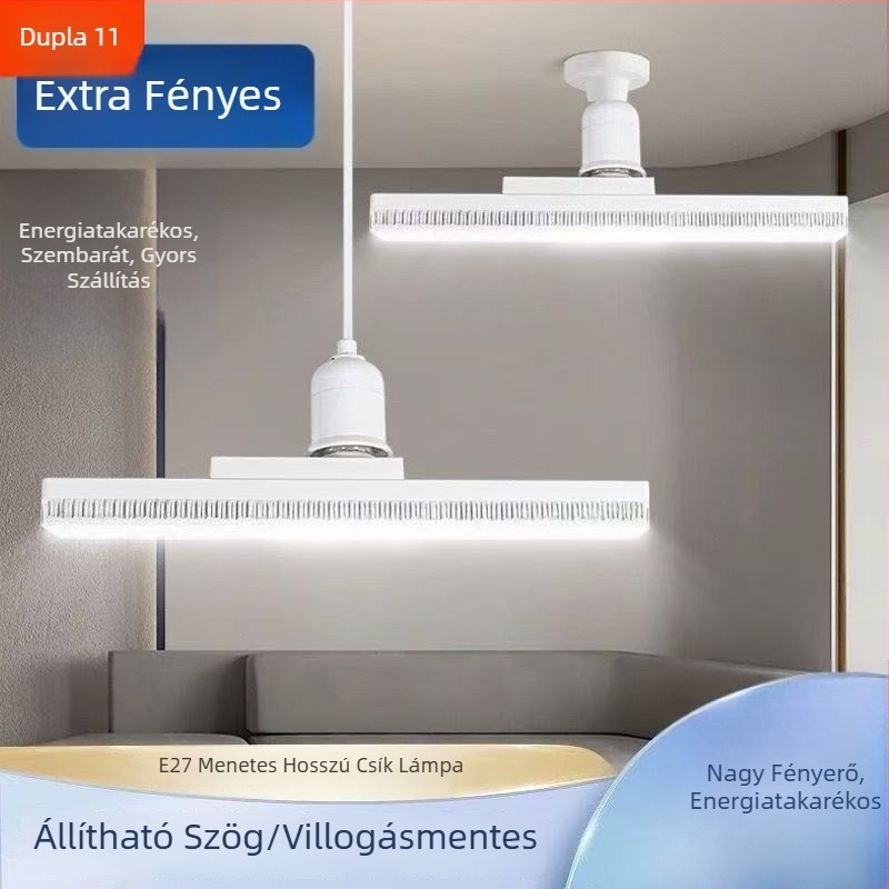 LED szalag alakú izzó E27-es foglalattal – kristálycsík, nagy teljesítményű otthoni LED lámpa