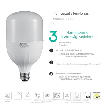 LED izzó E27-es csatlakozóval, energiatakarékos spirál LED lámpa otthoni használatra, fehér fény