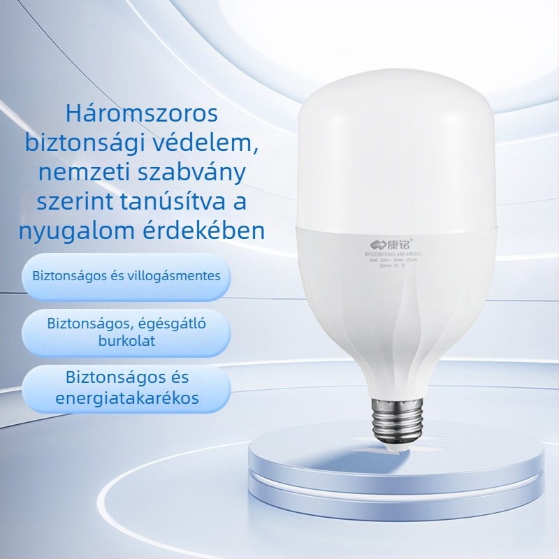 LED izzó E27-es csatlakozóval, energiatakarékos spirál LED lámpa otthoni használatra, fehér fény