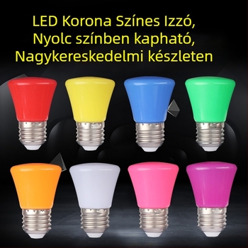 Többszínű LED-izzó, E27-es foglalat, otthoni hangulatvilágítás