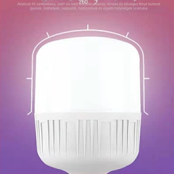 LED energiatakarékos izzó E27, fehér fény, beltéri otthoni világítás, állítható fényerő, IP65, 5–30W, élettartam 30 000 óra