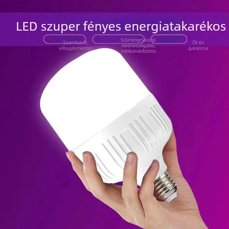 LED energiatakarékos izzó E27, fehér fény, beltéri otthoni világítás, állítható fényerő, IP65, 5–30W, élettartam 30 000 óra