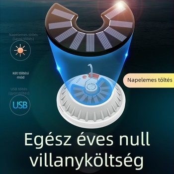 Hengnuo HN-UFO napelemes LED UFO lámpa beépített újratölthető akkumulátorral, 180°-os fénycsóva, IP65, távirányító, E12/E14/E27 foglalatok, otthoni világítás