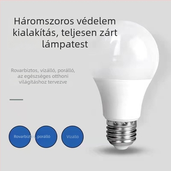 Ultra-fényes LED izzó műanyag bevonatú alumínium házzal, E27/B22 foglalat, beltéri használatra