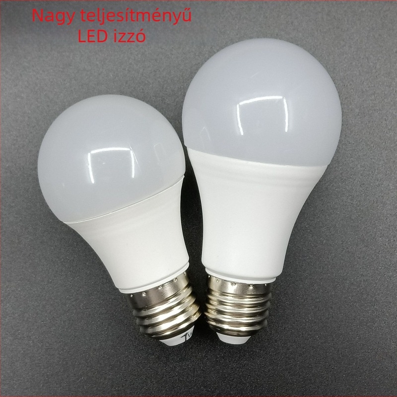 LED lámpa 220V, E27 foglalat, állandó áram, fehér, meleg és semleges fény, A-sorozat