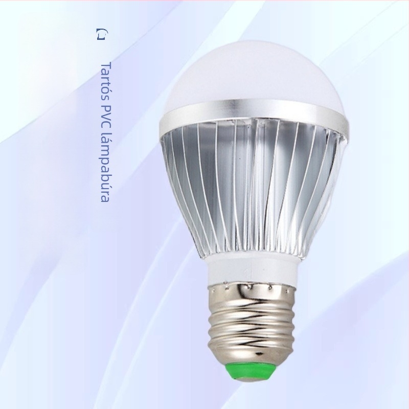 Alumínium testű LED gömblámpa, E27 foglalat, 3W-12W, IP44, 220V, élettartam 20000 óra