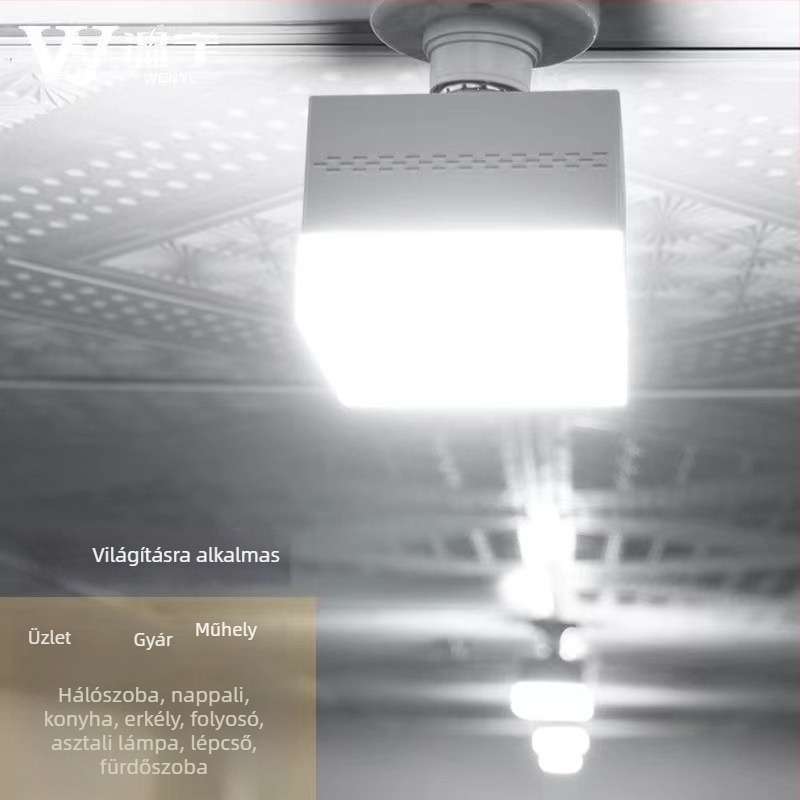 Energiatakarékos LED izzó nappaliba, E27 aljzat, négyzet alakú lámpa, szemvédő világítás