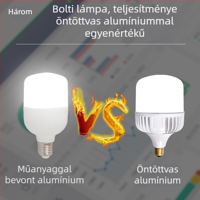 LED gömb lámpa E27, 3000 lm, 180° sugárzási szög, CRI 80–90, PF 0,6, IP55, nem dimmerelhető, méretek Ø100×180 mm, energiatakarékos, 2 év garancia, RT-QP03