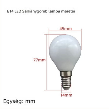 Dragon Ball LED izzó G45, nagy fényerő, 5W/9W, 220V, E14/E27 foglalat, asztali lámpához, csillárhoz és falikarhoz