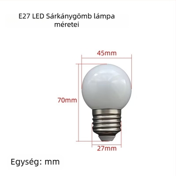 Dragon Ball LED izzó G45, nagy fényerő, 5W/9W, 220V, E14/E27 foglalat, asztali lámpához, csillárhoz és falikarhoz