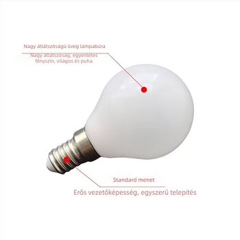 Dragon Ball LED izzó G45, nagy fényerő, 5W/9W, 220V, E14/E27 foglalat, asztali lámpához, csillárhoz és falikarhoz