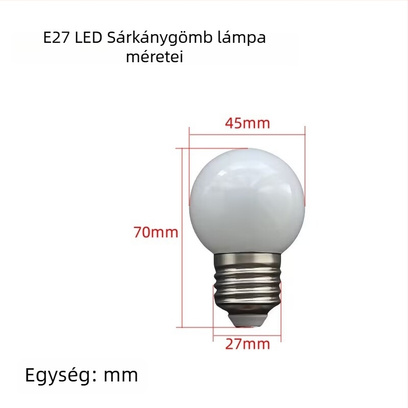 Dragon Ball LED izzó G45, nagy fényerő, 5W/9W, 220V, E14/E27 foglalat, asztali lámpához, csillárhoz és falikarhoz
