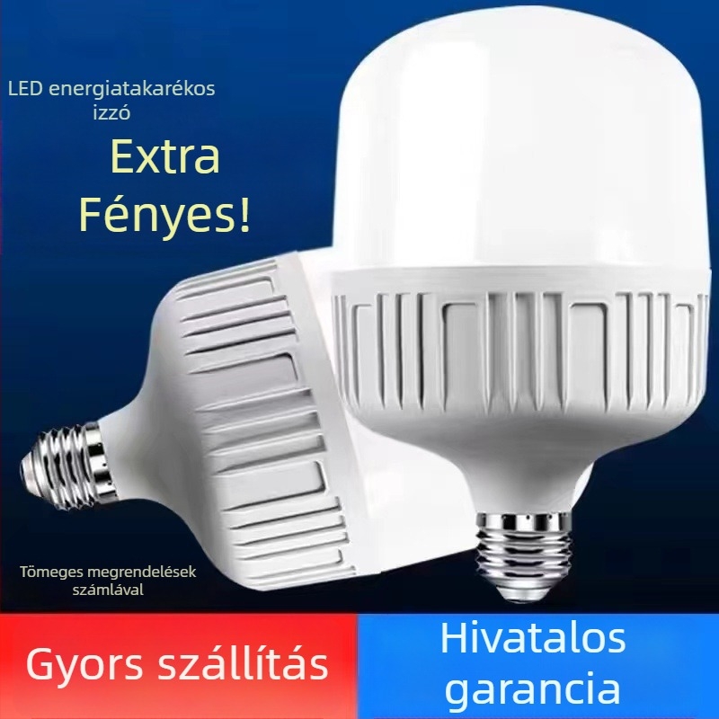 LED lámpa 80W, E27 foglalat, villogásmentes, szemvédő, nagy teljesítményű, energiatakarékos világítás, IP44, 100 lm