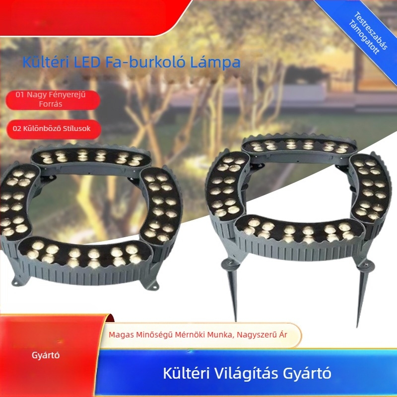 Kültéri kör alakú floodfény fa- és kertvilágításhoz, IP65 RGB világítás