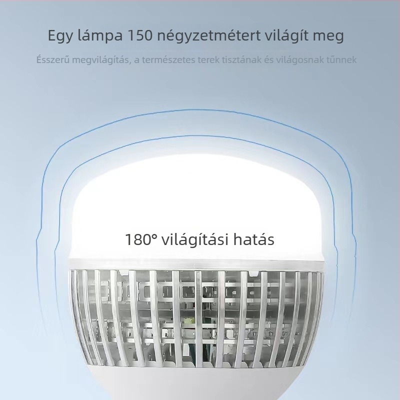 Nagy teljesítményű LED lámpa műhelyekhez és ipari világításhoz, E27 foglalat, energiatakarékos, rendkívül fényes