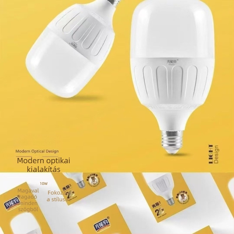 Light Energy Leopard sorozat – magas minőségű LED izzó, E27-es foglalat, 6500K fehér fény, energiatakarékos