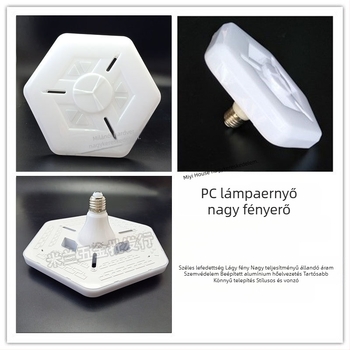 LED repülő korong alakú lámpa, E27-es foglalat, 18W, 28W, 38W vagy 48W, nagy teljesítmény, villogásmentes, energiahatékony