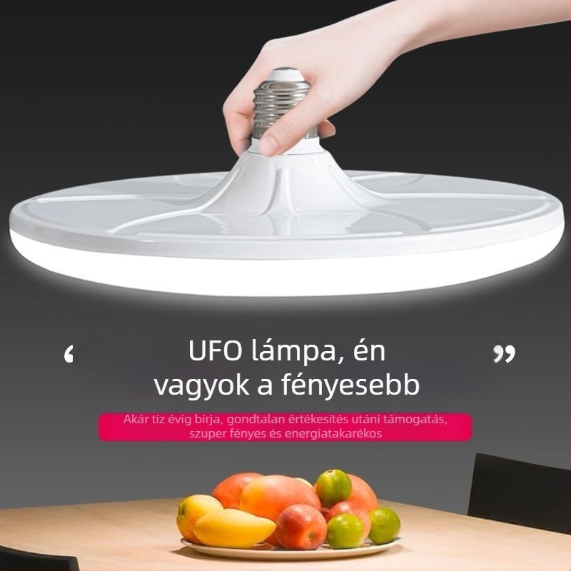 UFO LED izzó, E27 alap, 1100 lm, 180° sugárzás, fehér fény, energiatakarékos otthoni világítás