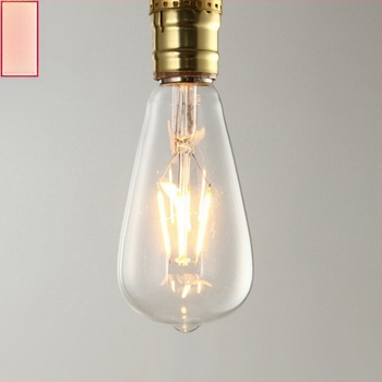 LED wolframfilament lámpa T64 – retro ST64 E27, ipari stílus