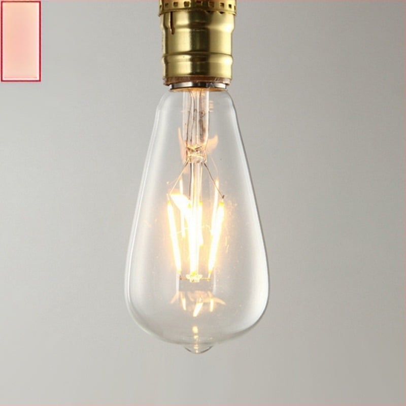 LED wolframfilament lámpa T64 – retro ST64 E27, ipari stílus