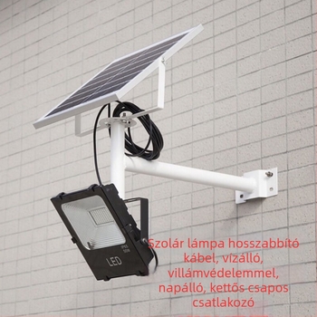Napelemes lámpa bővítőkábel kétpin csatlakozóval, vízálló, UV-álló, projektor- és utcai világításra, megnövelt vastagságú kábel
