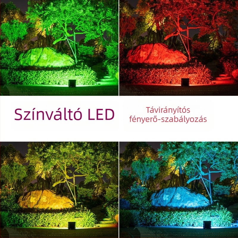 RGB színű kültéri floodlight fáknak és tájvilágításhoz, vízálló