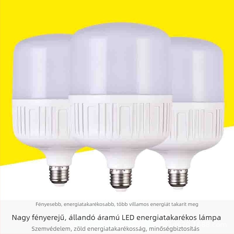 Műanyag LED izzó fehér fénnyel, E27/B22 foglalat, lineáris energiatakarékos LED izzó
