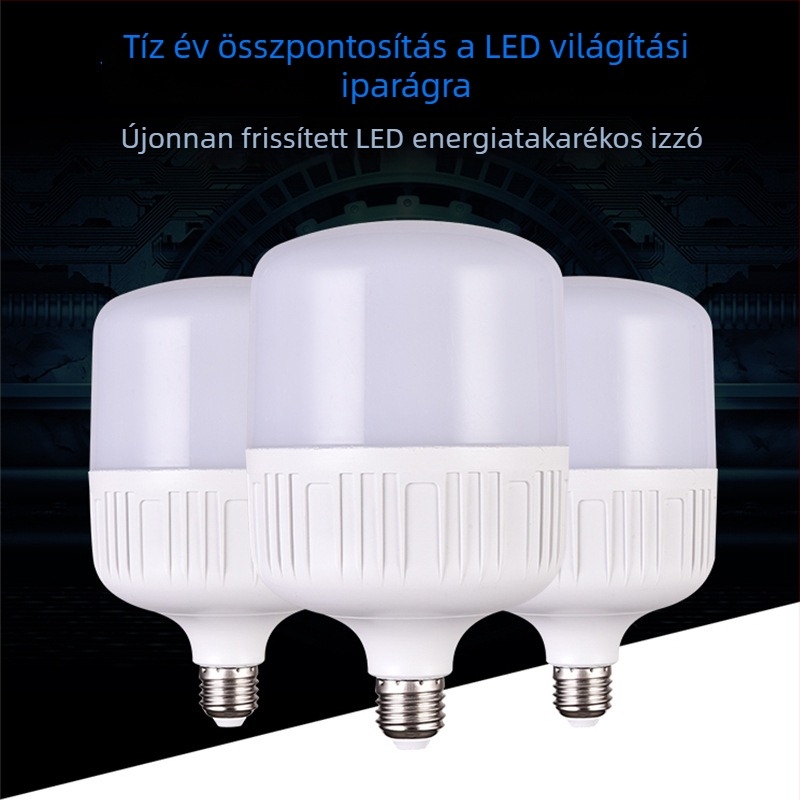 Műanyag LED izzó fehér fénnyel, E27/B22 foglalat, lineáris energiatakarékos LED izzó