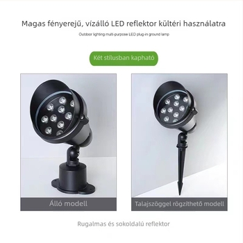Kültéri LED fa világítás, esőálló gyep- és kertvilágítás, földbe szúrt lámpa