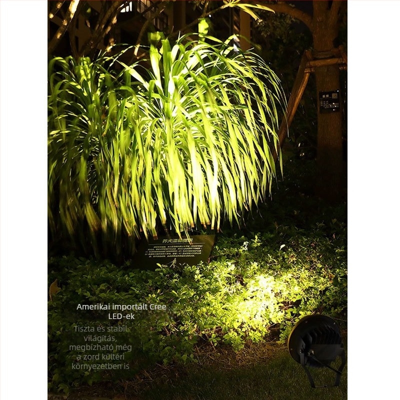 LED kerek vízálló kültéri fénypont, DMX512 színes tájvilágítás, 30 cm, IP65, 24V