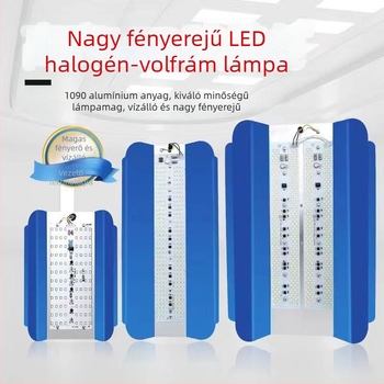 LED reflektor építkezésekre és kültéri világításra, 50–400W, 220V, alumínium ház, 180°-os sugárzás, melegfehér